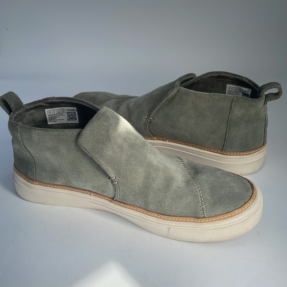 Toms Paxton Women’s Suede Slip-On Sneakers Green Gray Ankle Booties Size 8 M - Picture 7 of 14